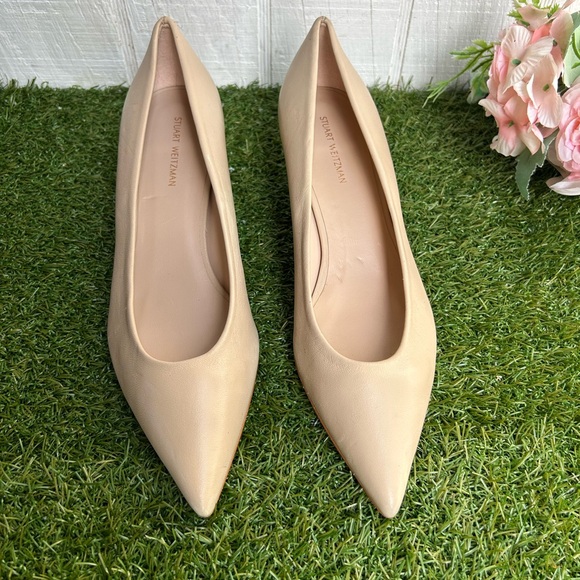 STUART WEITZMAN Nude women pumps kitten heel size 6.5 (store display) like new - Picture 16 of 16